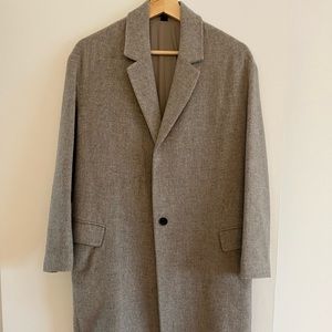 All Saints beige wool coat